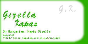 gizella kapas business card